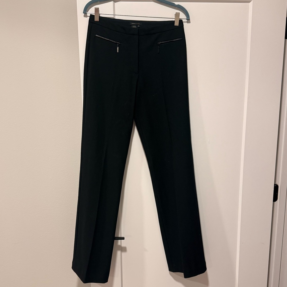 BCBGMaxAzria Black Trousers with Zipper Accents